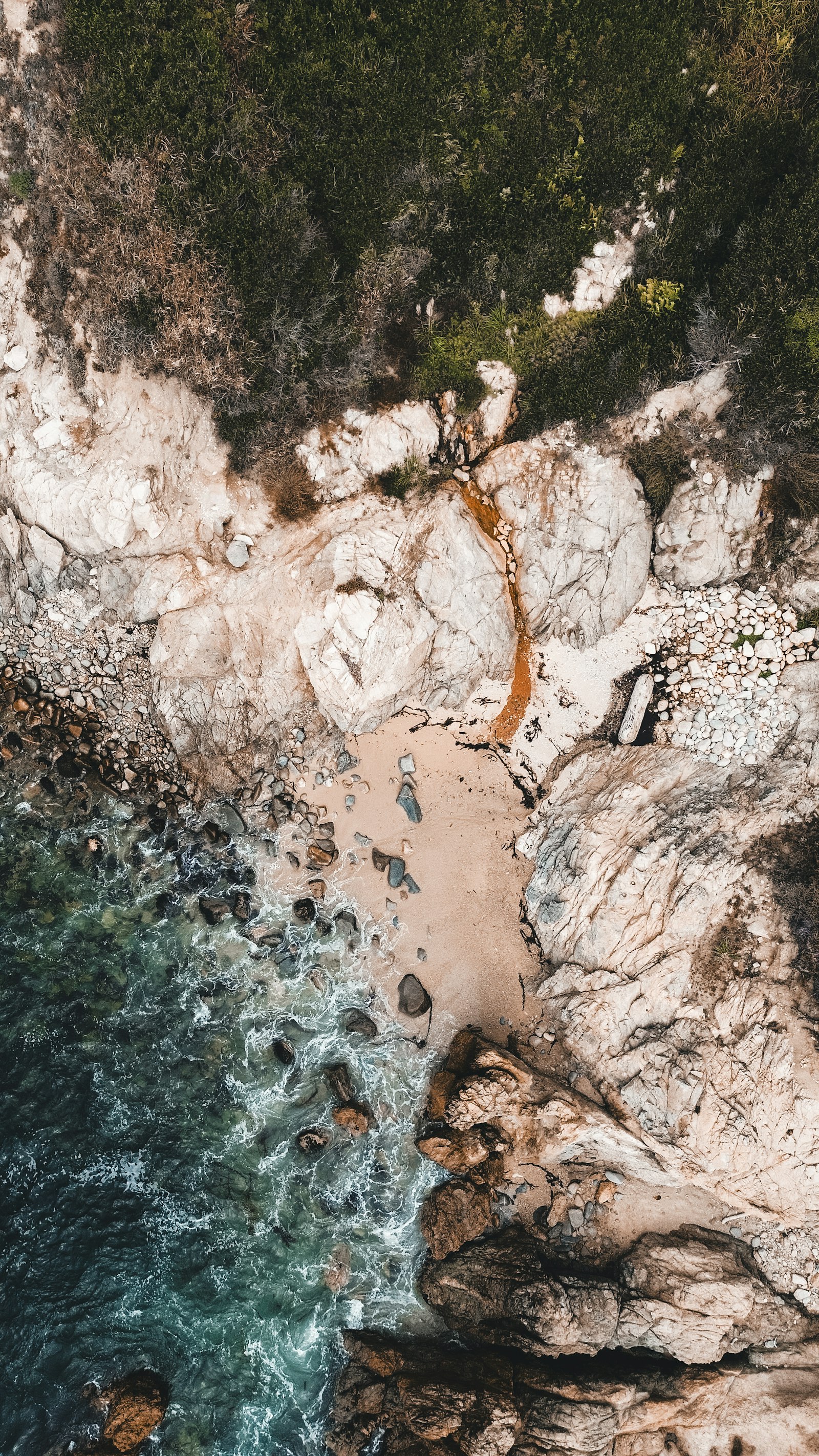 Aerial view of the South Florida coastline meeting the ocean