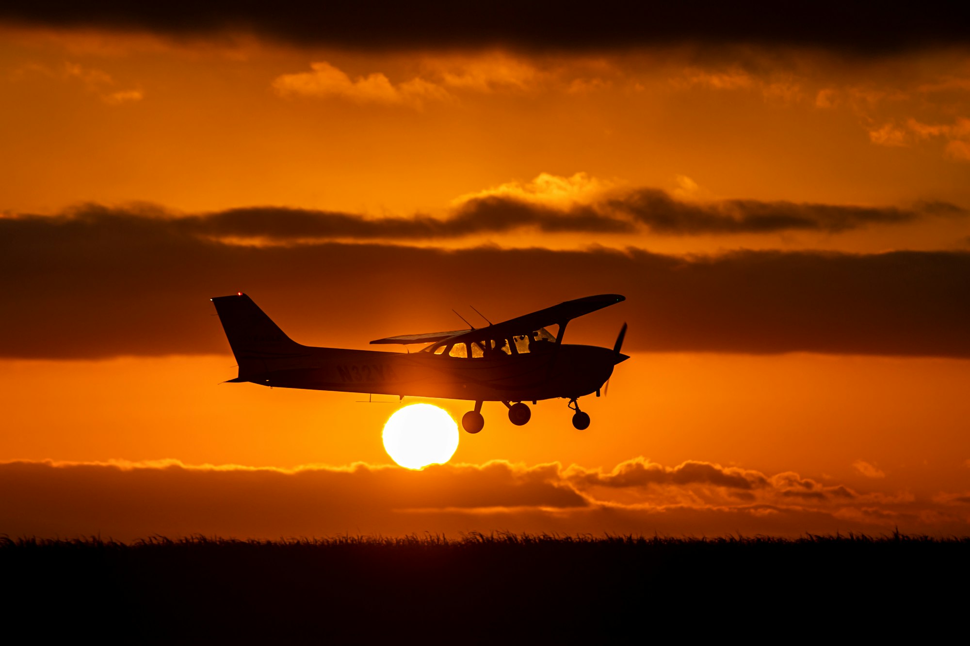 Golden-hour departure